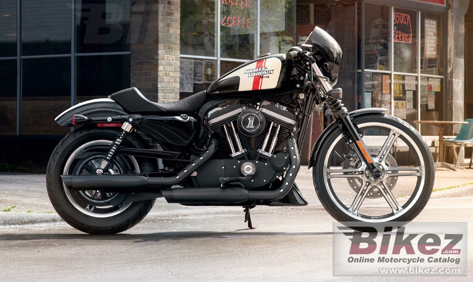 Big Harley-Davidson sportster iron 883 dark custom picture and wallpaper from Bikez.com